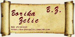 Borika Zelić vizit kartica